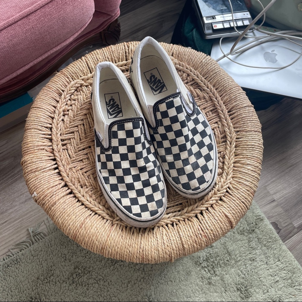 Checkered Slip On Vans